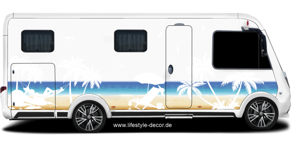 Preview: Wohnmobil Aufkleber Relax am Strand Preview: Wohnmobil Aufkleber Relax am Strand