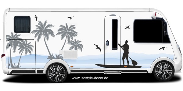 Preview: Wohnmobil Aufkleber Stand Up Paddling Preview: Wohnmobil Aufkleber Stand Up Paddling