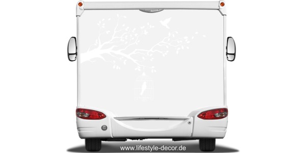 Preview: Herbstliches Dekor für Auto und Reisemobil auf Heck von Wohnmobil oder Wohnwagen - Ansicht Farbauswahl