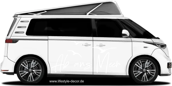 Wohnmobilaufkleber Ab ans Meer