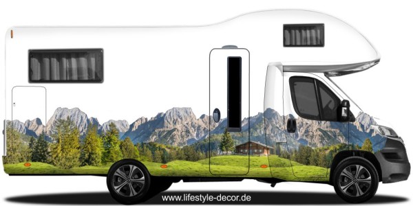 Preview: Wohnmobildekor Bergblick