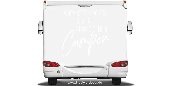 Wohnmobilaufkleber Campen