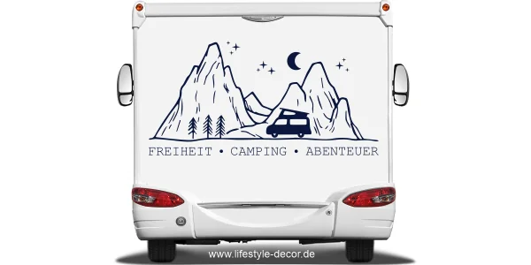 Wohnmobilaufkleber Freiheit Camping Abenteuer