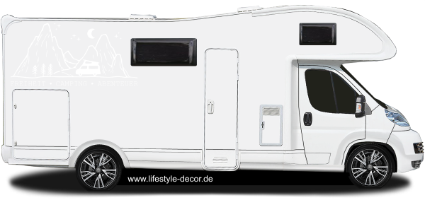 Preview: Wohnmobilaufkleber Freiheit Camping Abenteuer Preview: Wohnmobilaufkleber Freiheit Camping Abenteuer