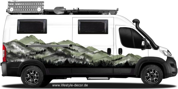 Preview: Autoaufkleber Gebirgswelt