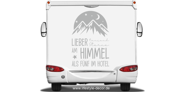 Preview: Wohnmobilaufkleber Tausend Sterne am Himmel Preview: Wohnmobilaufkleber Tausend Sterne am Himmel