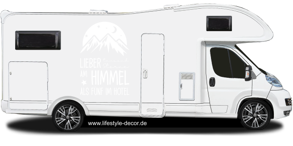 Preview: Wohnmobilaufkleber Tausend Sterne am Himmel Preview: Wohnmobilaufkleber Tausend Sterne am Himmel