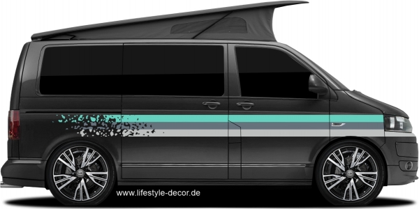 Preview: Wohnmobilaufkleber Zierstreifen Nr. 13 | Set für beide Fahrzeugseiten Preview: Wohnmobilaufkleber Zierstreifen Nr. 13 | Set für beide Fahrzeugseiten
