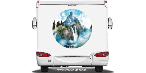 Preview: Aquarelle Berglandschaft (in 7 Varianten erhältlich)