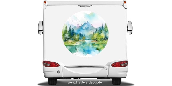 Preview: Wohnmobildekor Alpenpanorama Aquarell (in 3 Varianten erhältlich) Preview: Wohnmobildekor Alpenpanorama Aquarell (in 3 Varianten erhältlich)