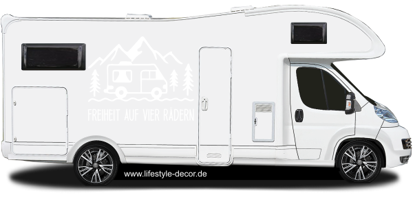 Preview: Wohnmobildekor Freiheit auf vier Rädern Preview: Wohnmobildekor Freiheit auf vier Rädern