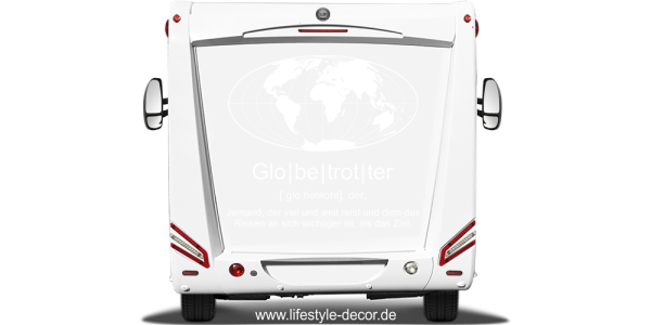Preview: Wohnwagensticker Globetrotter