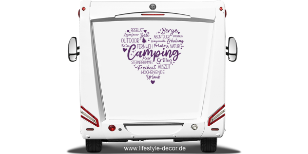 Preview: Wohnmobildekor Wortwolke Camping Preview: Wohnmobildekor Wortwolke Camping