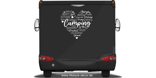 Preview: Wohnmobildekor Wortwolke Camping Preview: Wohnmobildekor Wortwolke Camping