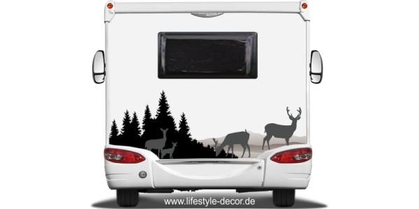 Preview: Wohnmobil Aufkleber Rehe im Gebirge Preview: Wohnmobil Aufkleber Rehe im Gebirge