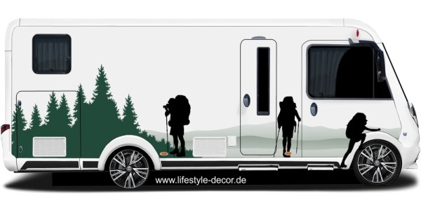Preview: Wohnmobil Aufkleber Wanderung Preview: Wohnmobil Aufkleber Wanderung