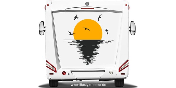 Preview: Aufkleber Sonnenuntergang über dem Meer Preview: Aufkleber Sonnenuntergang über dem Meer