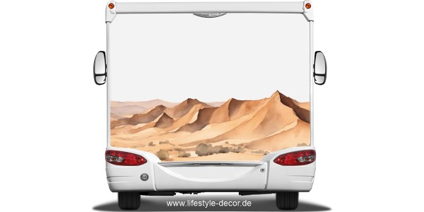 Preview: Wohnwagendekor Steppenlandschaft auf einem Wohnwagenheck