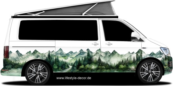 Preview: Camperdekor Tannenwald Landschaft Preview: Camperdekor Tannenwald Landschaft