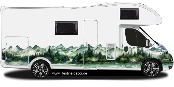 Preview: Camperdekor Tannenwald Landschaft Preview: Camperdekor Tannenwald Landschaft