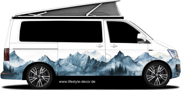 Preview: Camperdekor Winterlandschaft