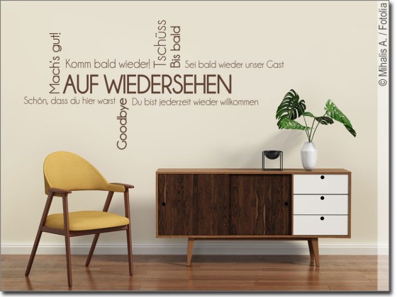 Preview: Wortwolke Auf Wiedersehen