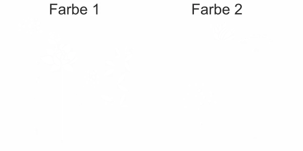 XXL Blumen als Wandtattoo Garderobe - Ansicht Farbauswahl