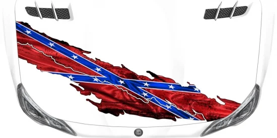 Autoaufkleber mit der Flagge der Konföderierten Staaten für alle Fahrzeugmodelle
