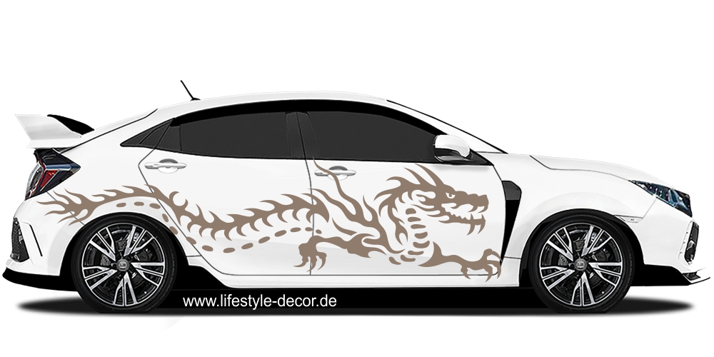 Autoaufkleber mit Dragon als Motiv für das Auto