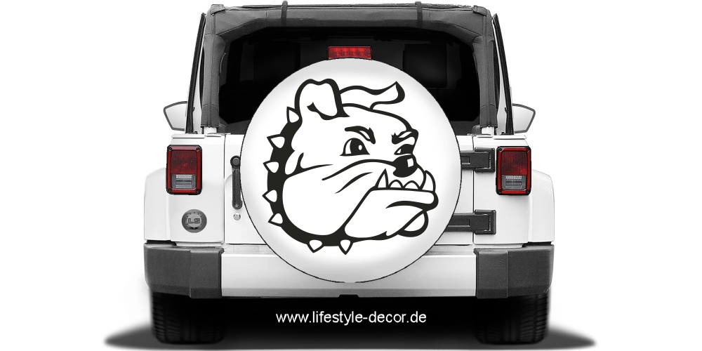 Car Tattoo Mit Englischer Bulldogge Furs Auto