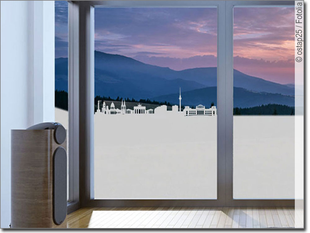 Fensterfolie Blickdicht Blue Mountain Sichtschutzfolie Fenster