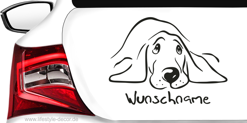 Autoaufkleber Sticker Achtung Hund, Aufkleber Kontur, Diverses