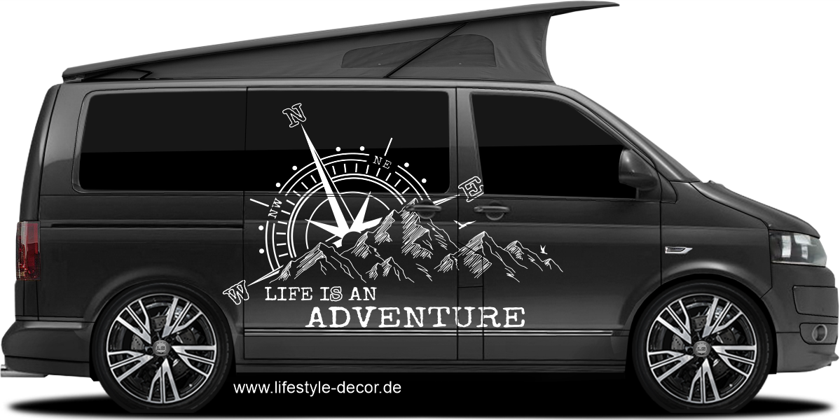 2pcs Berg Kompass Auto Aufkleber für Auto Körper Racing Seite Tür Lange  Streifen Aufkleber Diy Auto Vinyl Decal Zubehör