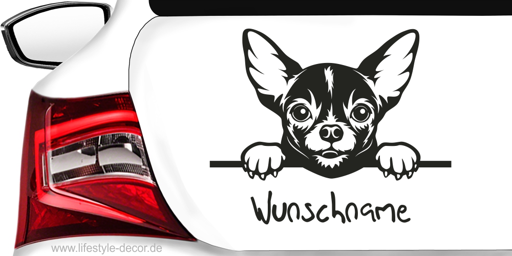 AU 164 I love my Chihuahua Hund Hundeaufkleber Autoaufkleber Sticker Aufkleber 