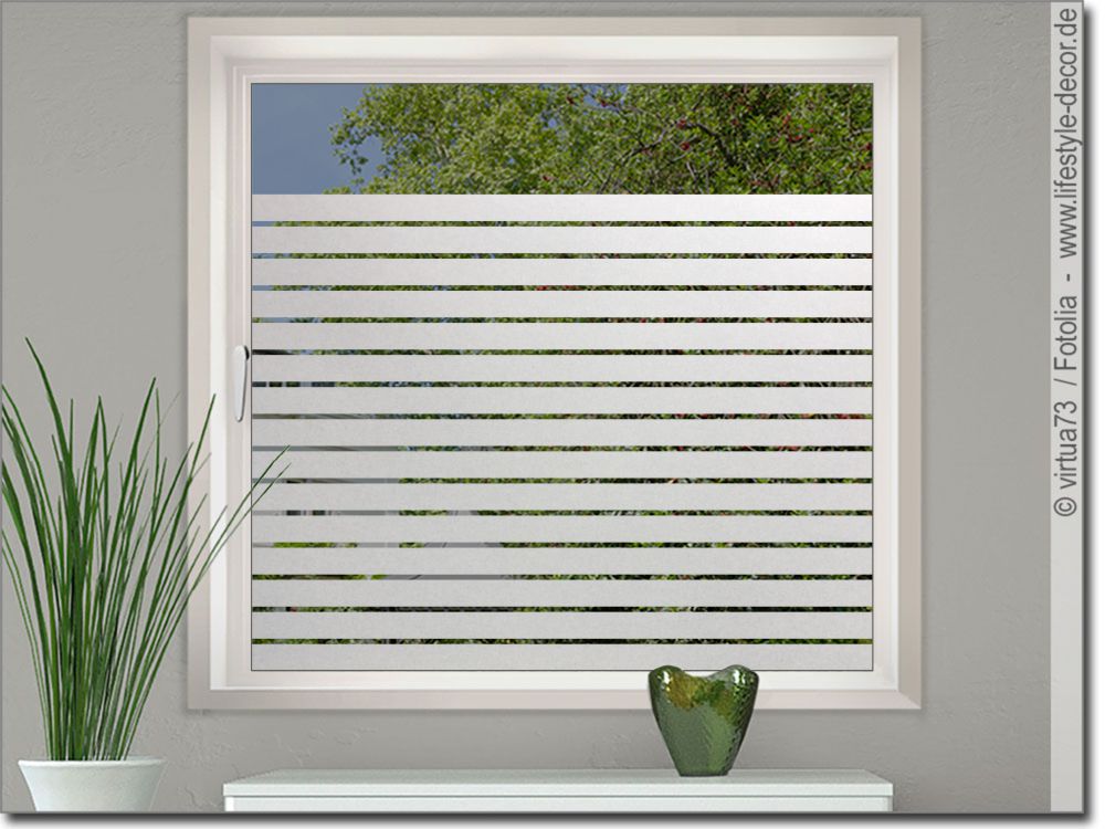 Fensterdekorfolie Streifen 5 cm | Glasaufkleber