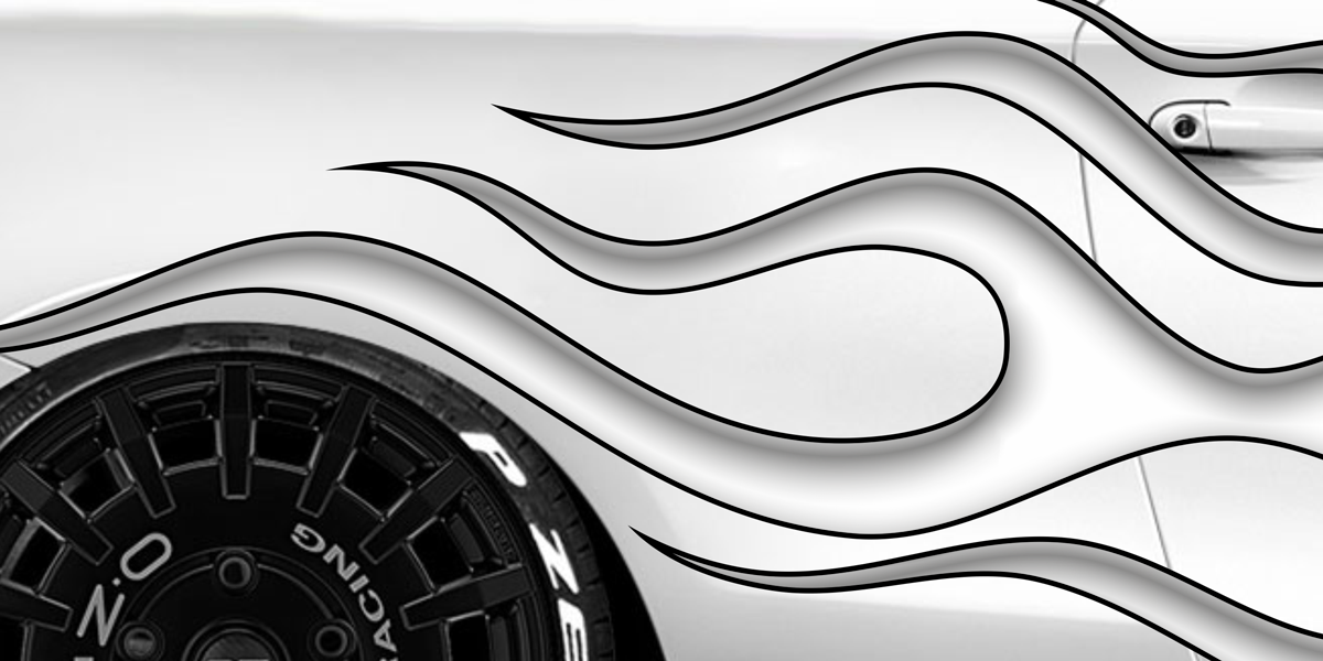 Flamme Design Muster Design universell geeignet für Auto verpackung Auto  Aufkleber Seite Grafik Blitzst reifen Aufkleber Aufkleber