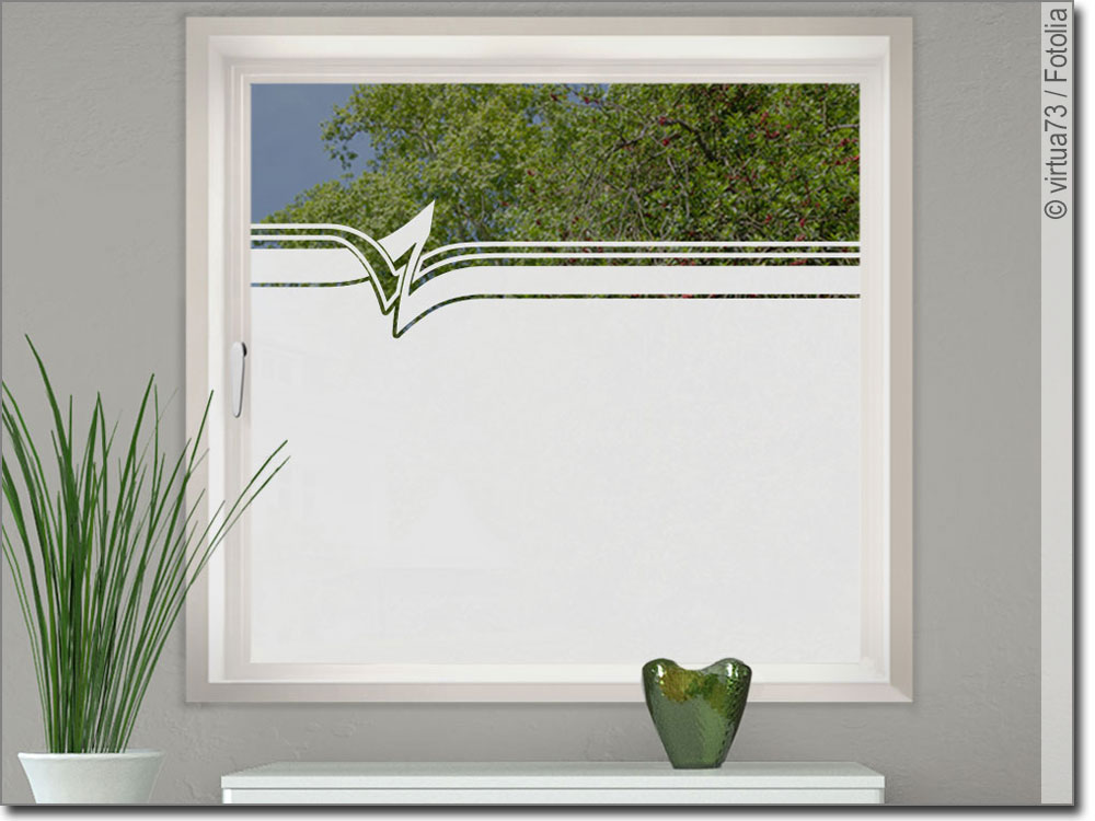Fensterfolie Modern Art: Passgenaue Fertigung