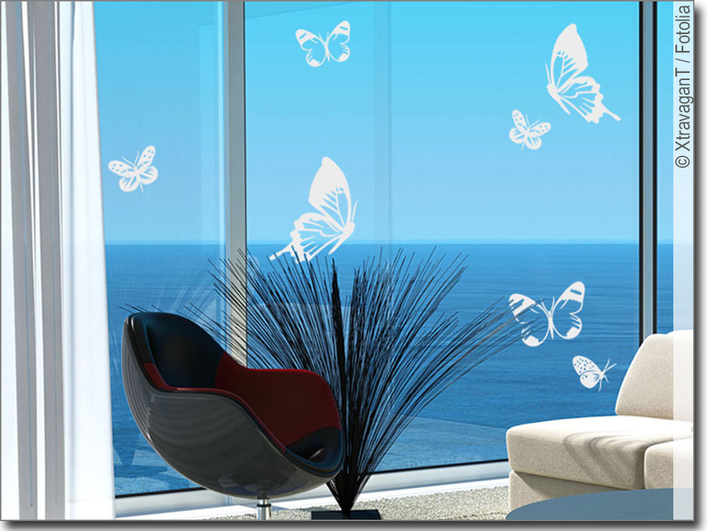 Glasdesign Set Falter Glasaufkleber Tiere - Schmetterlinge