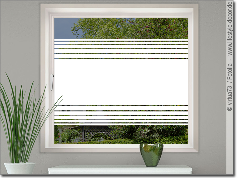 Sichtschutzfolie Streifen: Fensterfolie nach Maß