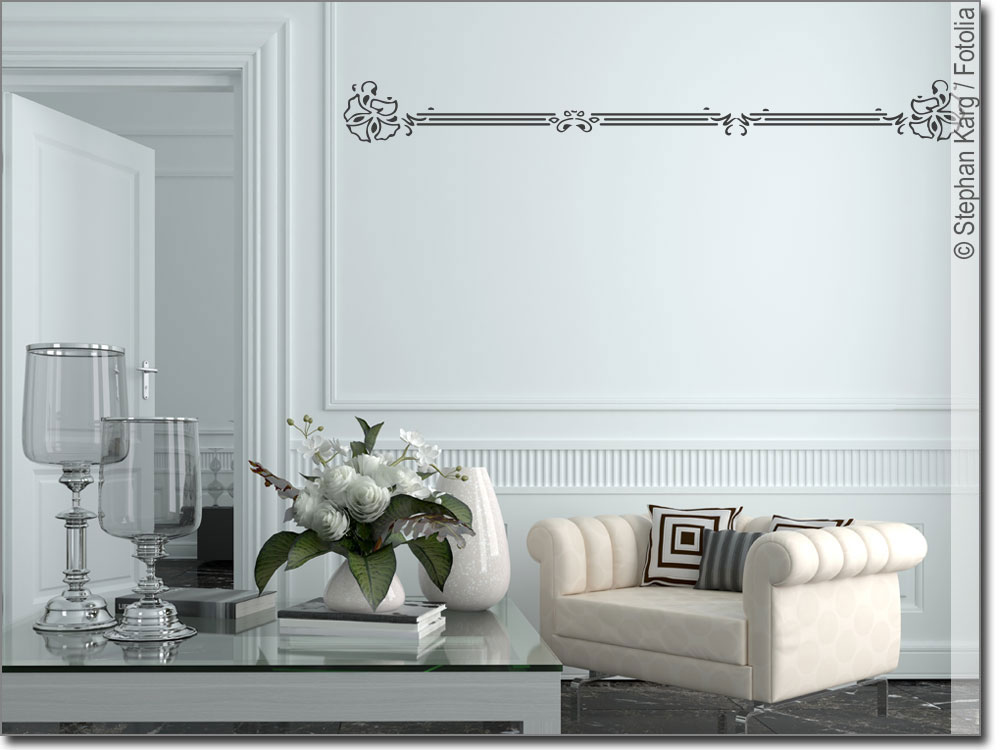 Stilvolle Bordüre | Wandaufkleber für den Wohnbereich