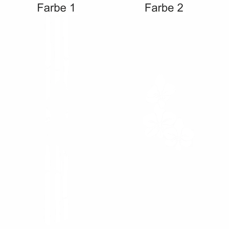 buntes Wandtattoo mit Bambus und Orchidee - Ansicht Farbauswahl buntes Wandtattoo mit Bambus und Orchidee - Ansicht Farbauswahl
