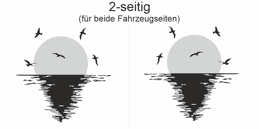 Aufkleber Sonnenuntergang über dem Meer