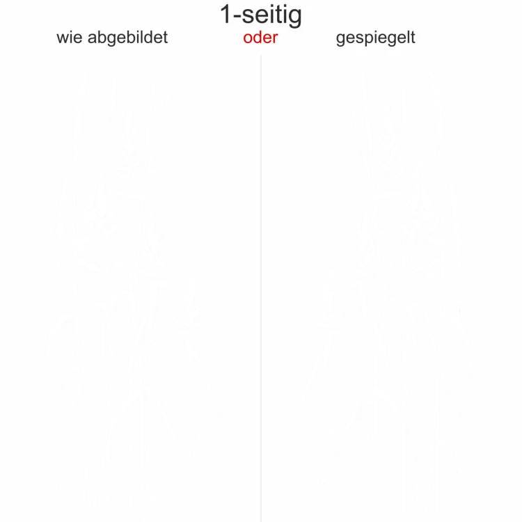 Luftige Gräser als Aufkleber für Auto - Ansicht Ausrichtung und Farbauswahl