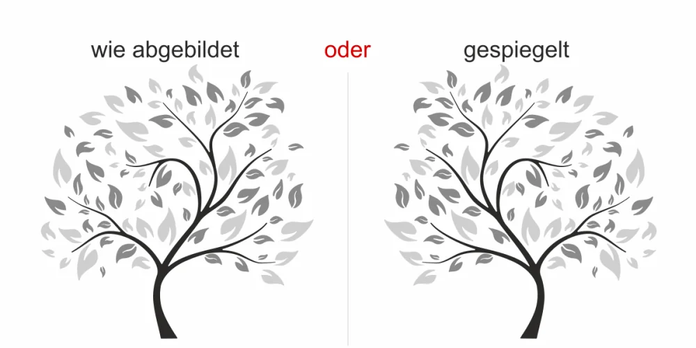 tolles herbstliches Wandtattoo - Ansicht Ausrichtung