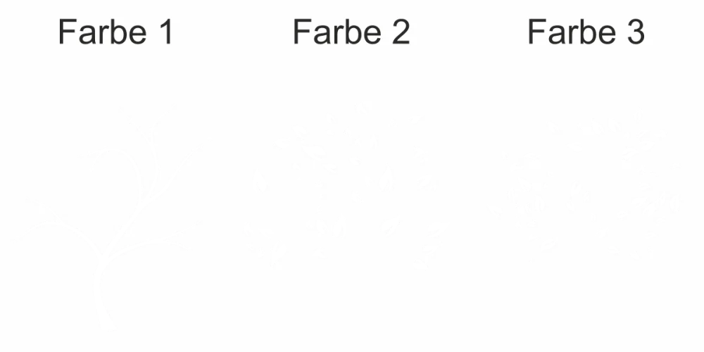 tolles herbstliches Wandtattoo - Ansicht Farbauswahl