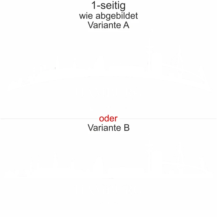 Autodekor Hamburger Skyline - Ansicht Ausrichtung mit Farbauswahl und Variante Autodekor Hamburger Skyline - Ansicht Ausrichtung mit Farbauswahl und Variante