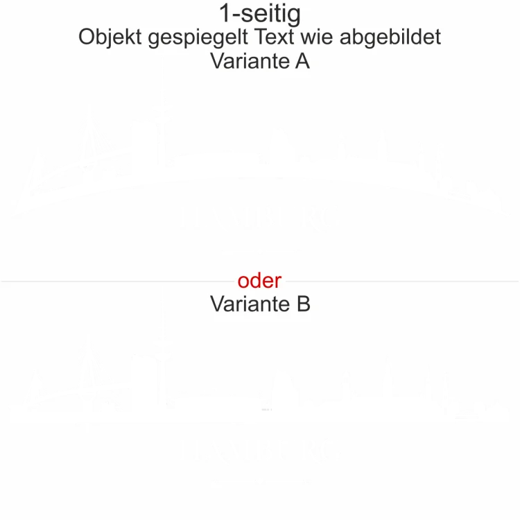 Autodekor Hamburger Skyline - Ansicht Ausrichtung mit Farbauswahl und Variante Autodekor Hamburger Skyline - Ansicht Ausrichtung mit Farbauswahl und Variante