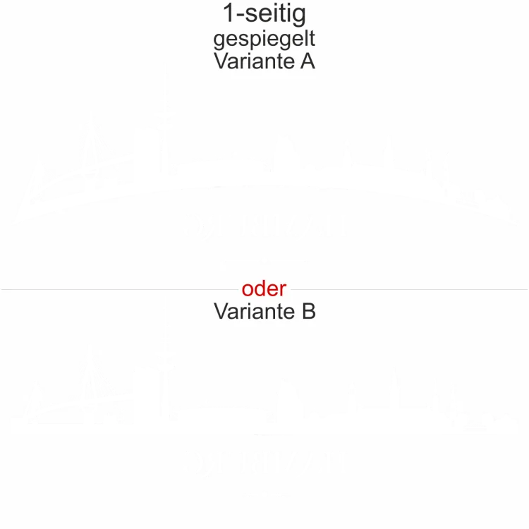 Autodekor Hamburger Skyline - Ansicht Ausrichtung mit Farbauswahl und Variante Autodekor Hamburger Skyline - Ansicht Ausrichtung mit Farbauswahl und Variante