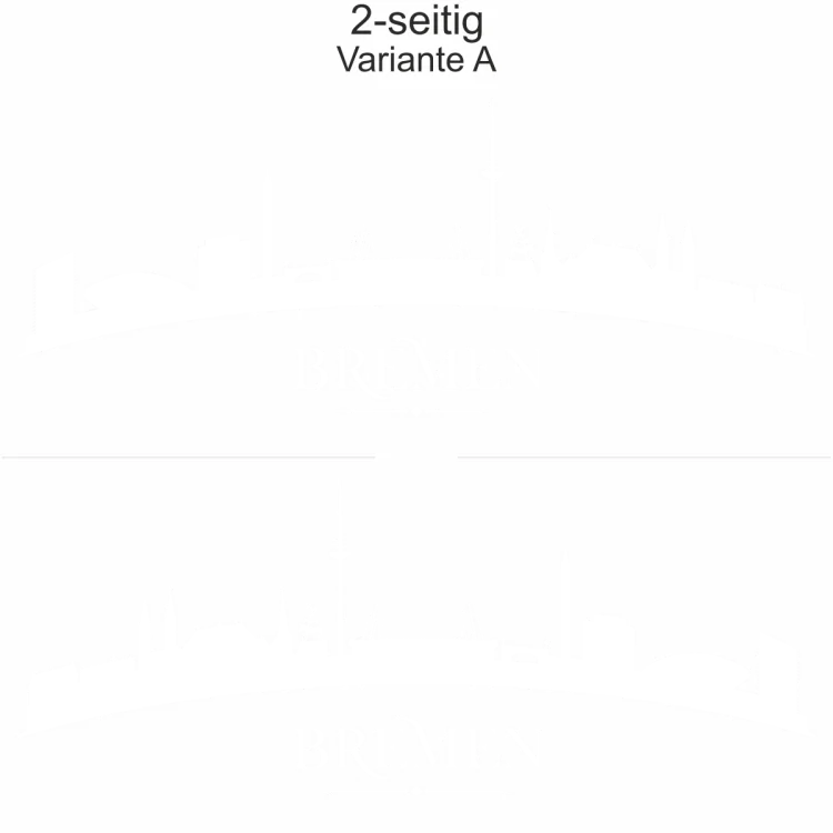 Autotattoo mit der Silhouette von Bremen - Ansicht zweiseitig für beide Fahrzeugseiten und Farbauswahl