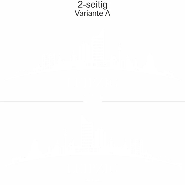 Konturgeschnittene Autofolie mit Leipziger Skyline - Ansicht zweiseitig für beide Fahrzeugseiten und Farbauswahl Konturgeschnittene Autofolie mit Leipziger Skyline - Ansicht zweiseitig für beide Fahrzeugseiten und Farbauswahl